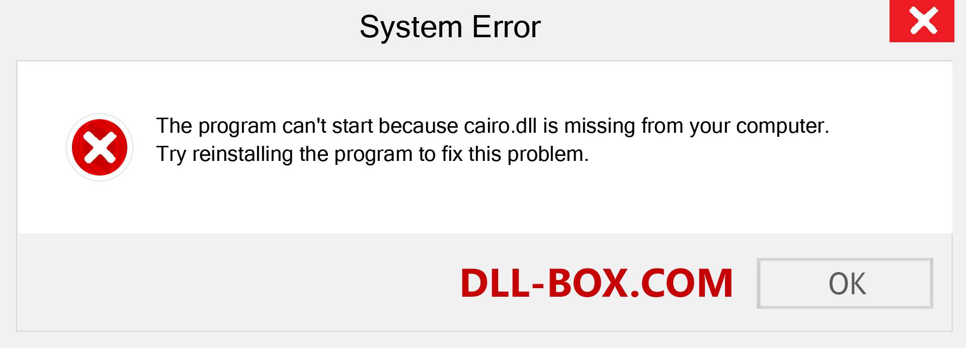  cairo.dll file is missing?. Download for Windows 7, 8, 10 - Fix  cairo dll Missing Error on Windows, photos, images
